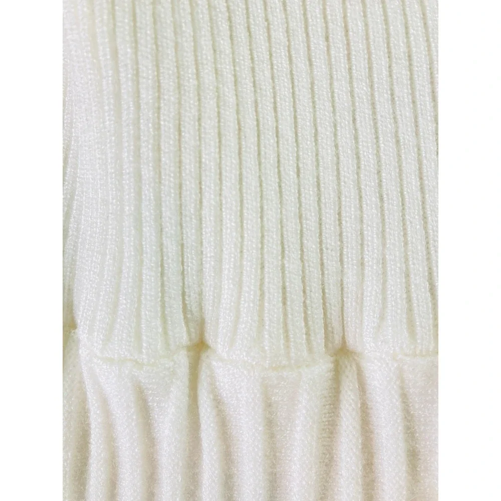 Rihoas White Black Contrasting Sweater Midi Dress Tennis Preppy Babydoll Size M - Picture 13 of 16